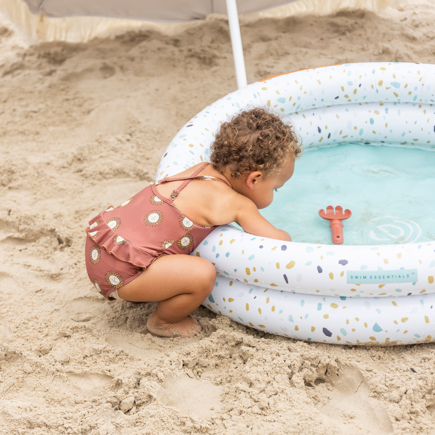 Swim Essentials - zwembad 100 cm White Terrazzo