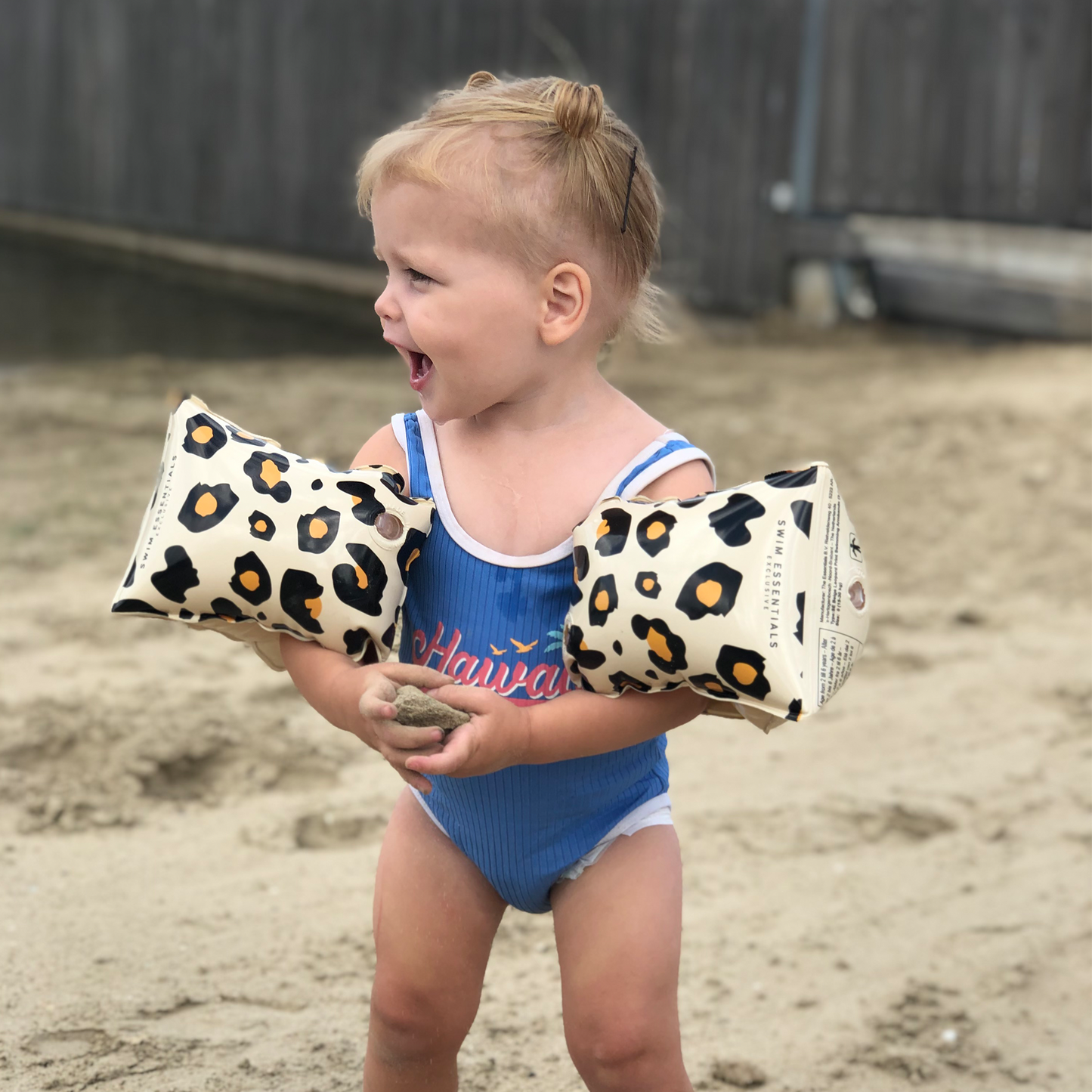 Swim Essentials - Zwembandjes Beige Leopard