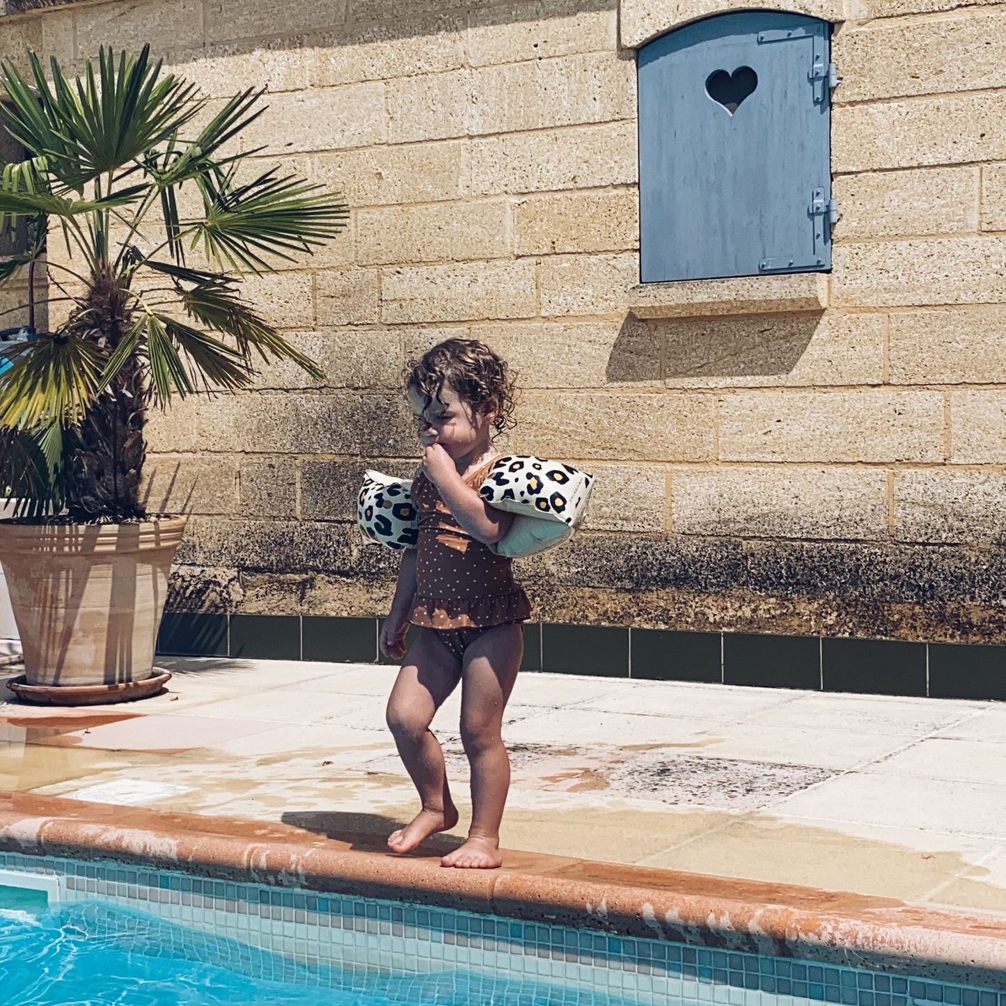 Swim Essentials - Zwembandjes Beige Leopard