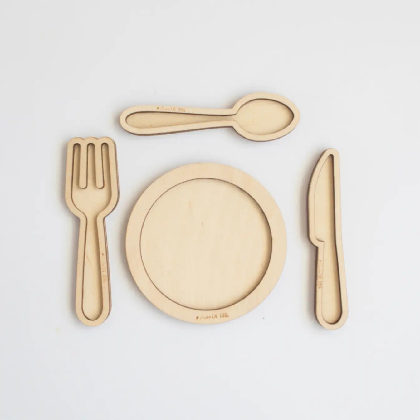 Studio de Rijk - Speeltray set bordje met bestek