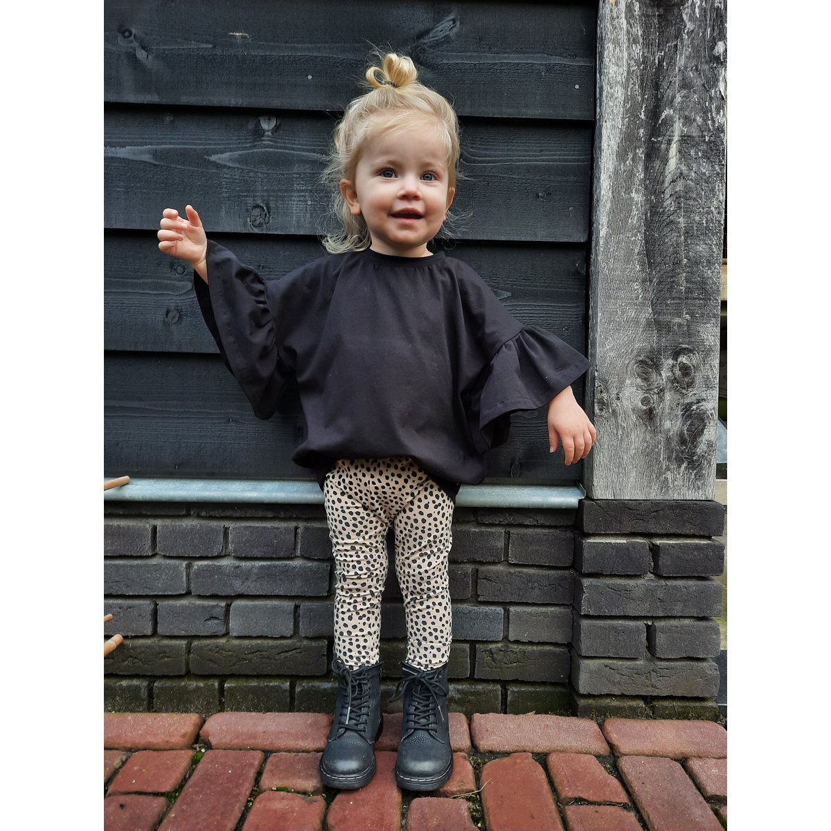 Dames Dekkers - Ruffle Top Rowie Basic Black