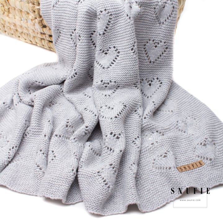 SNUFIE - baby deken LOVE - Grey