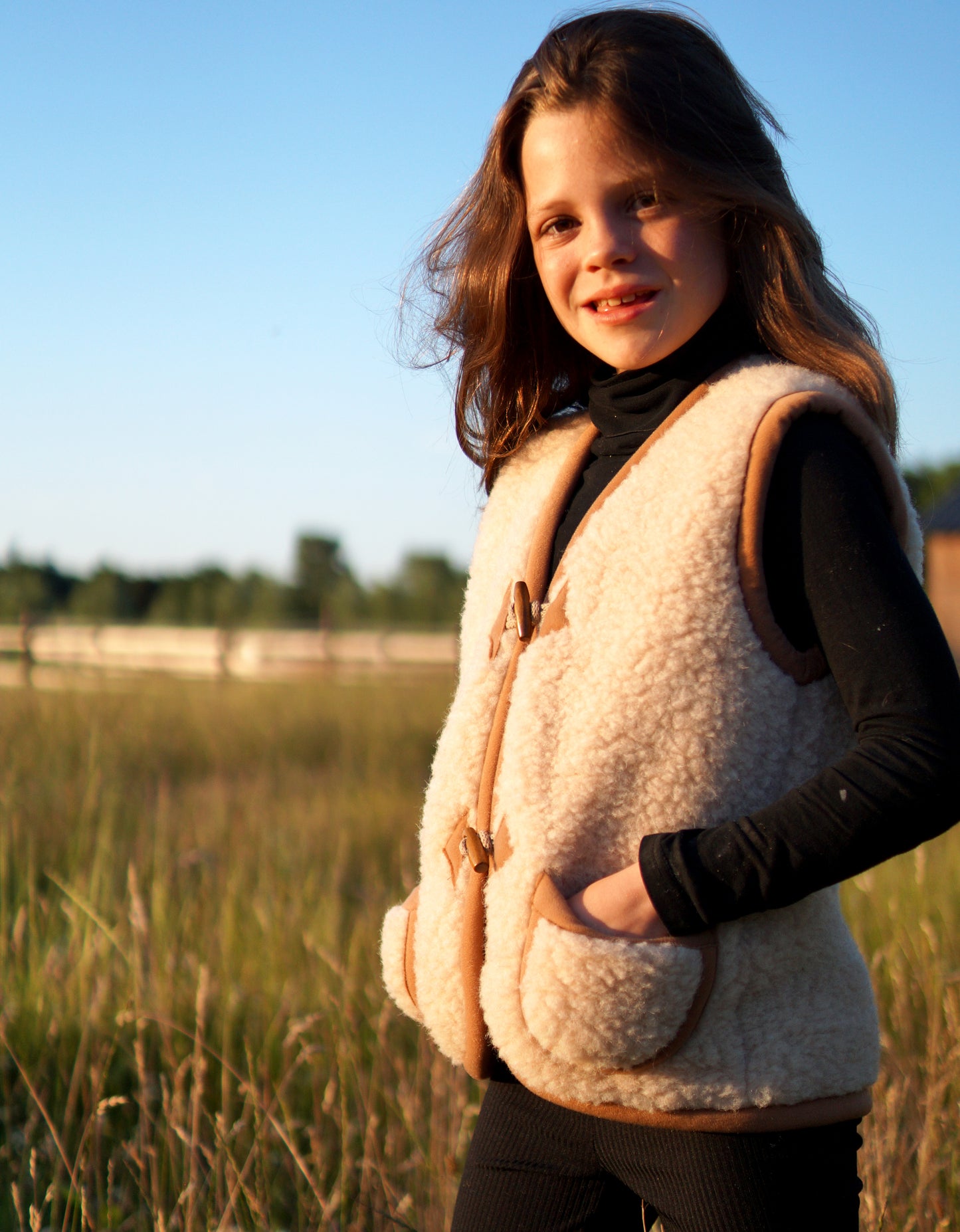 We Are Wovens - Vest Lichtbruin met Caramel Rand