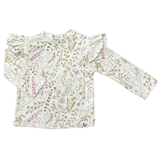 FEATHERS Longsleeve Ruffle - Nature Leaves