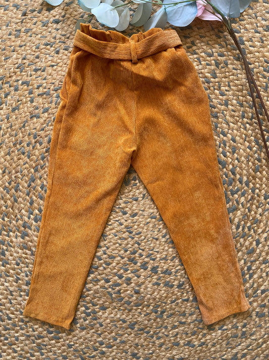 Paperbagbroek Nina - Mosterdgeel