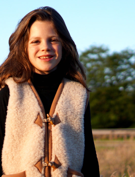 We Are Wovens - Vest Lichtbruin met Caramel Rand