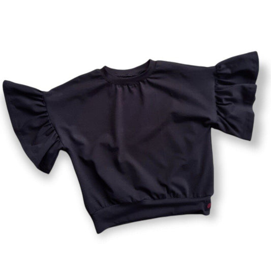 Dames Dekkers - Ruffle Top Rowie Basic Black